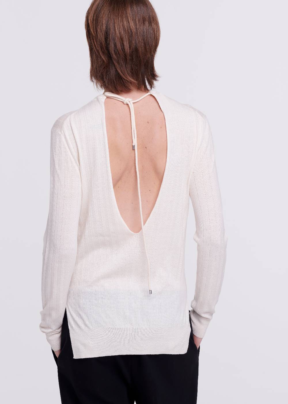 Plan C MAGLIONE OPEN BACK IN LANA MERINO Vendite Flash
