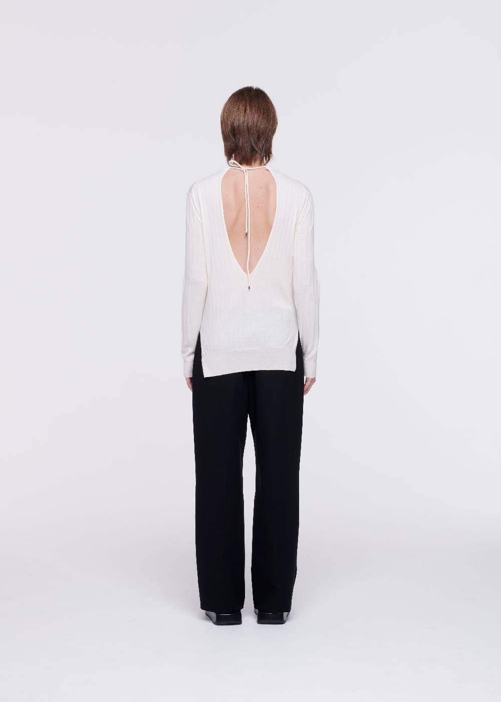 Plan C MAGLIONE OPEN BACK IN LANA MERINO Vendite Flash