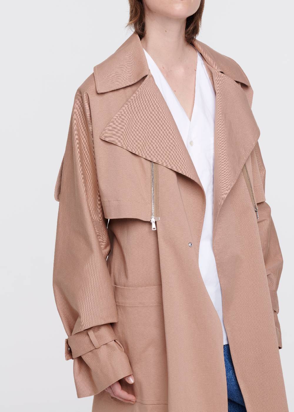 Plan C TRENCH IN COTONE COLOR CARAMELLO Nuova