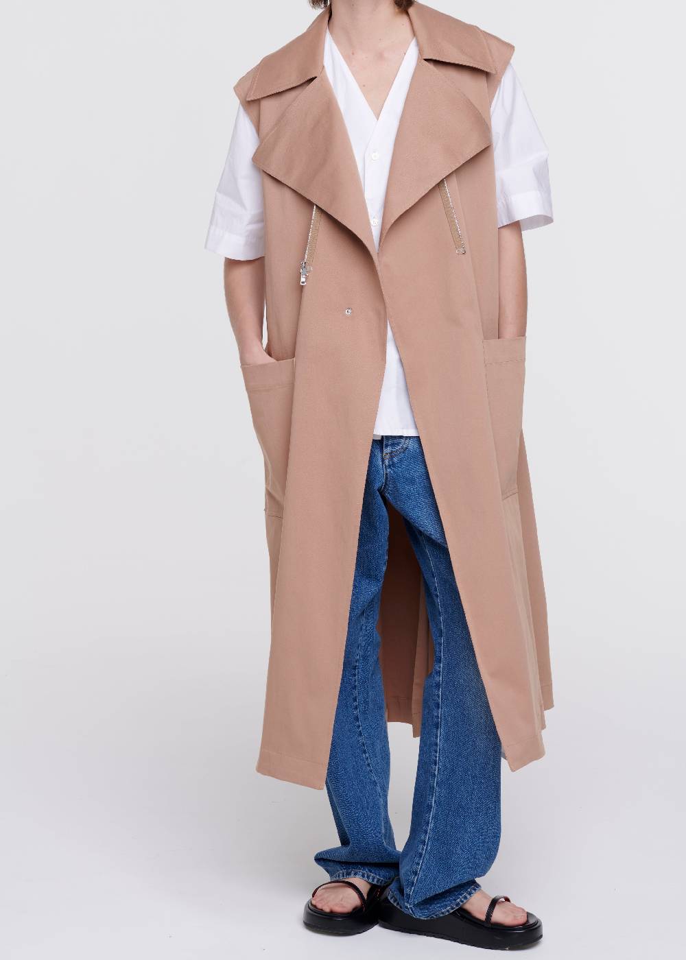 Plan C TRENCH IN COTONE COLOR CARAMELLO Nuova