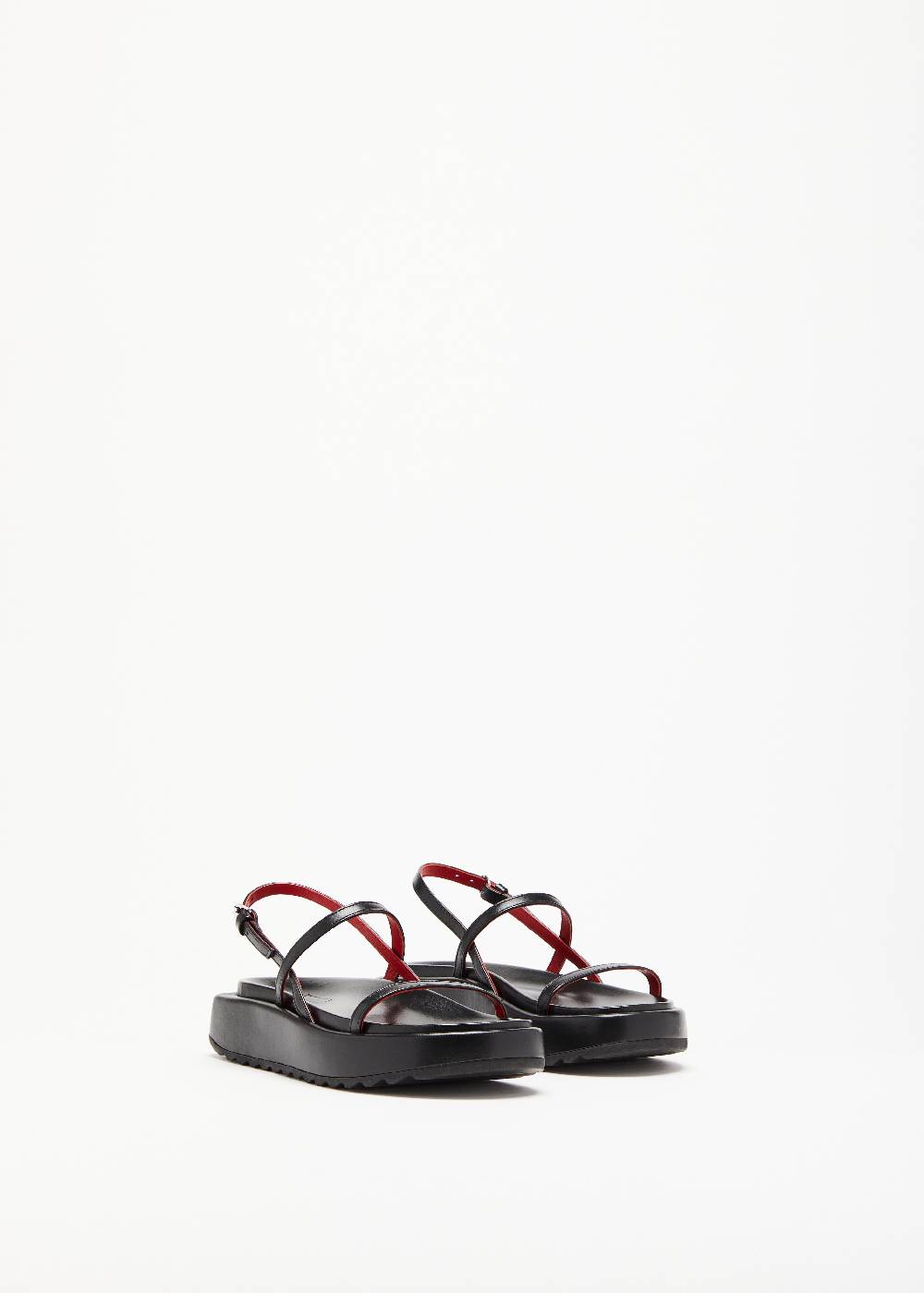 Plan C SANDALI NERI IN PELLE CON ZEPPA Moda