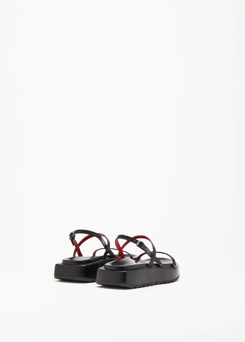 Plan C SANDALI NERI IN PELLE CON ZEPPA Moda