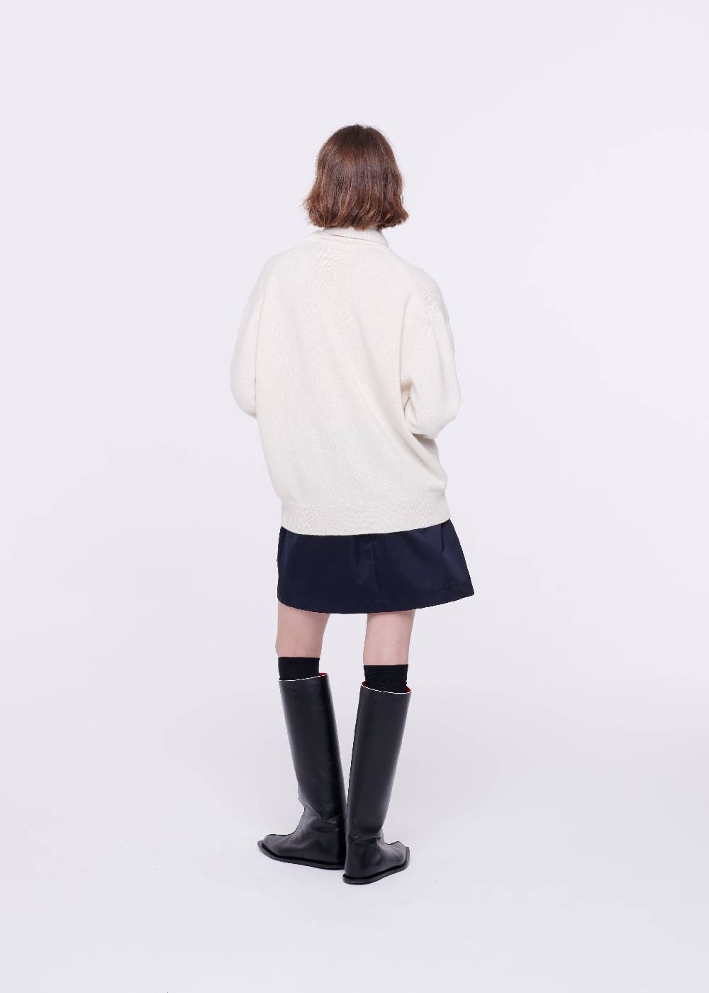 Plan C MAGLIONE CON SCIALLE IN LANA COLOR BURRO In Linea