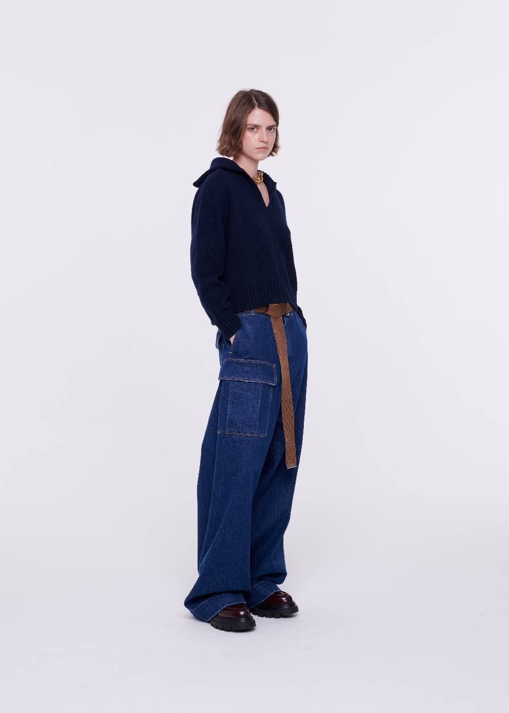 Plan C MAGLIONE NAVY IN CACHEMIRE Soddisfazione Garantita