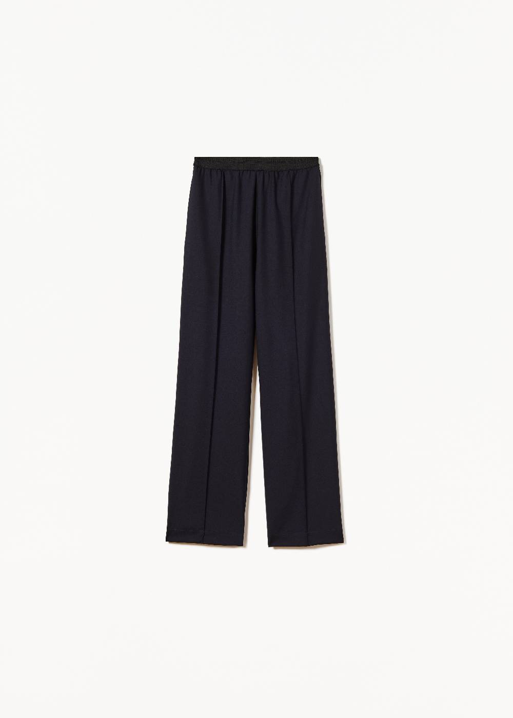 Plan C PANTALONI BLU DI LANA Affare Del Giorno