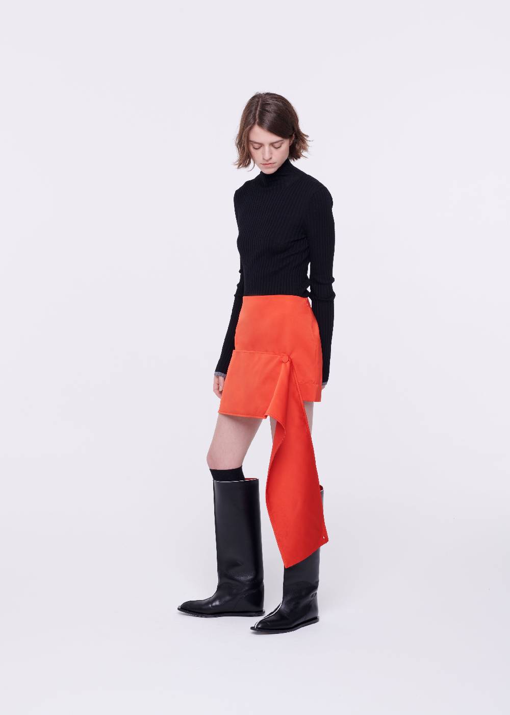 Plan C MINIGONNA ROSSO CORALLO IN DUCHESSE Offerta