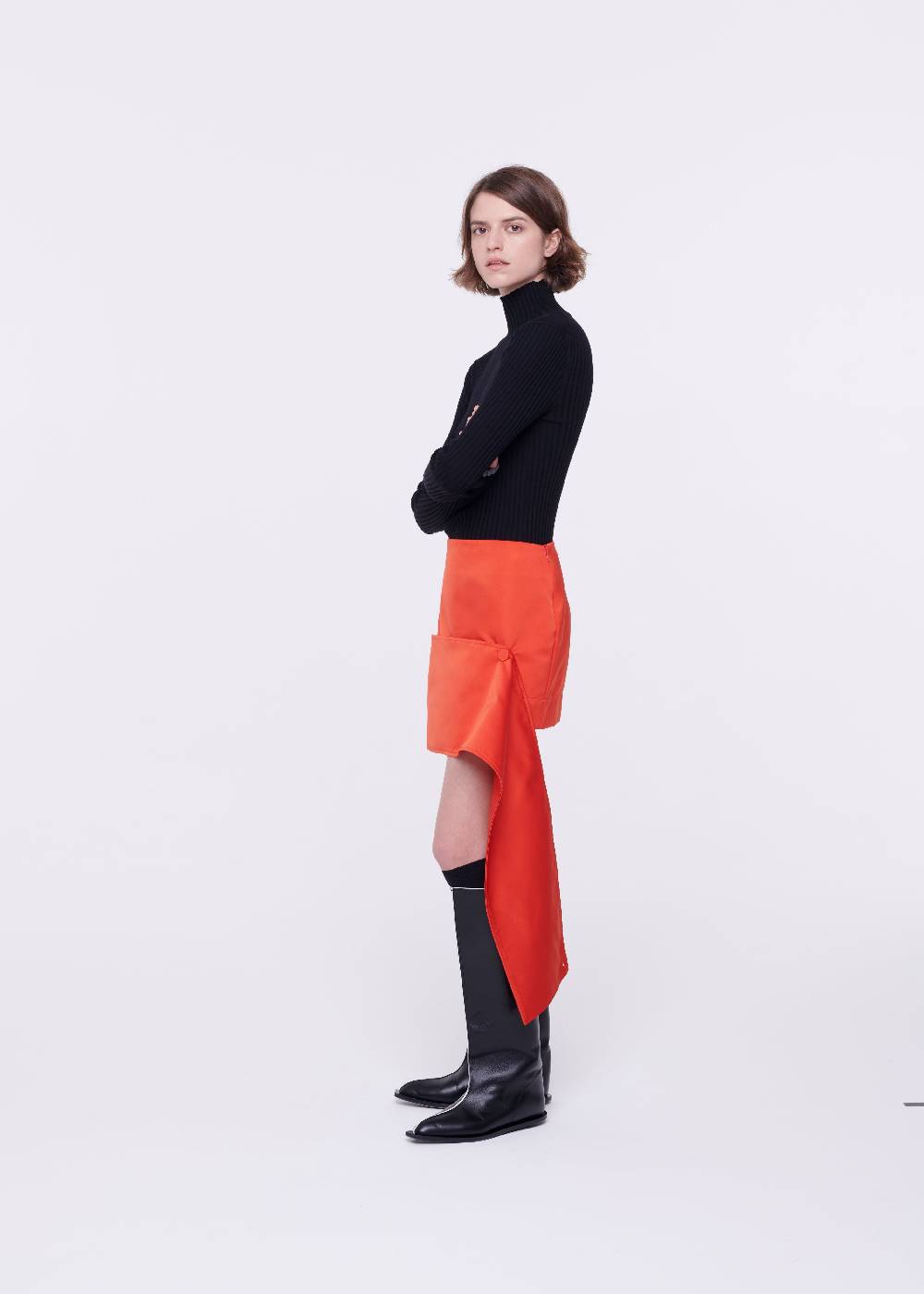 Plan C MINIGONNA ROSSO CORALLO IN DUCHESSE Offerta