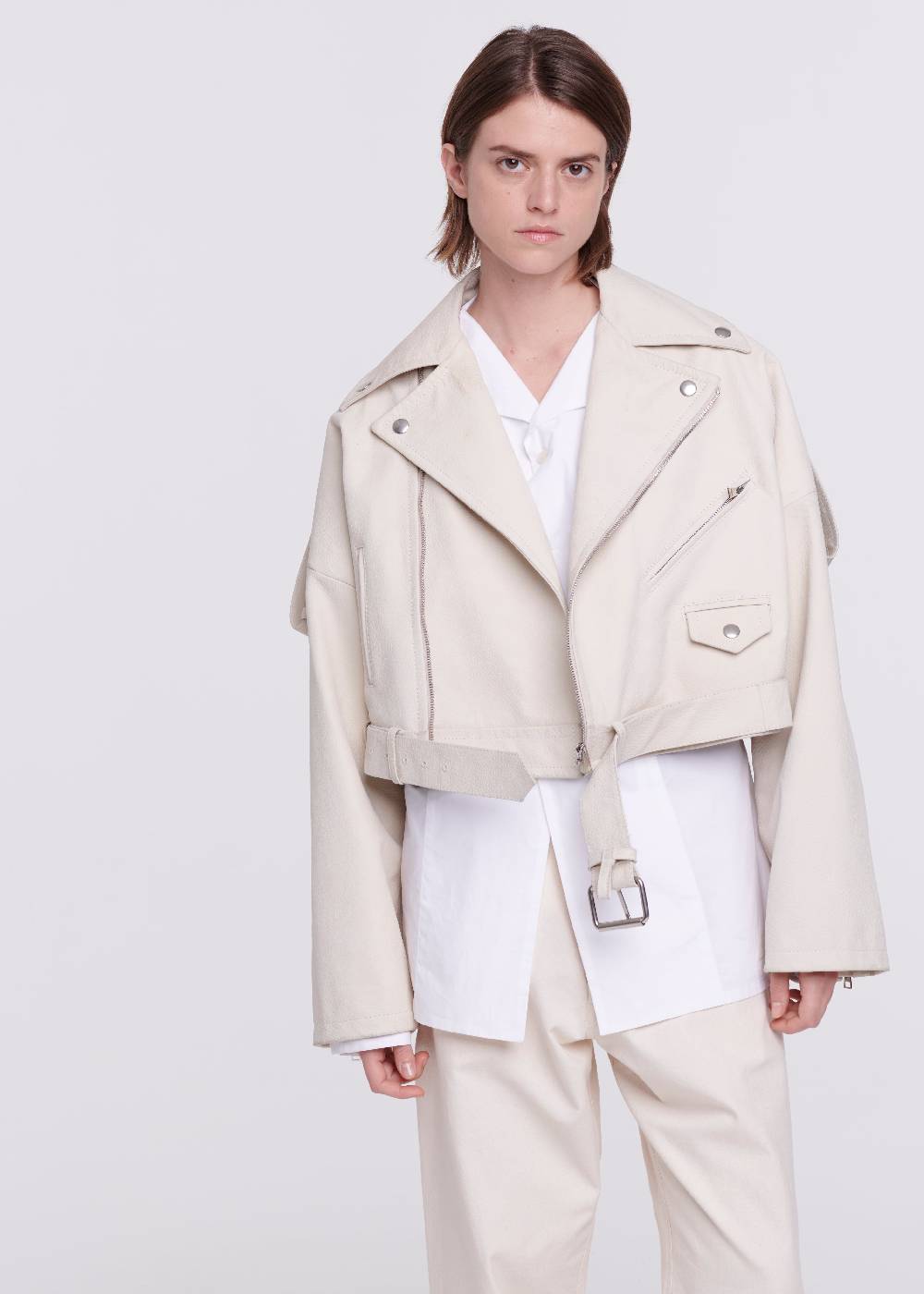 Plan C GIACCA BIKER IN PELLE Outlet