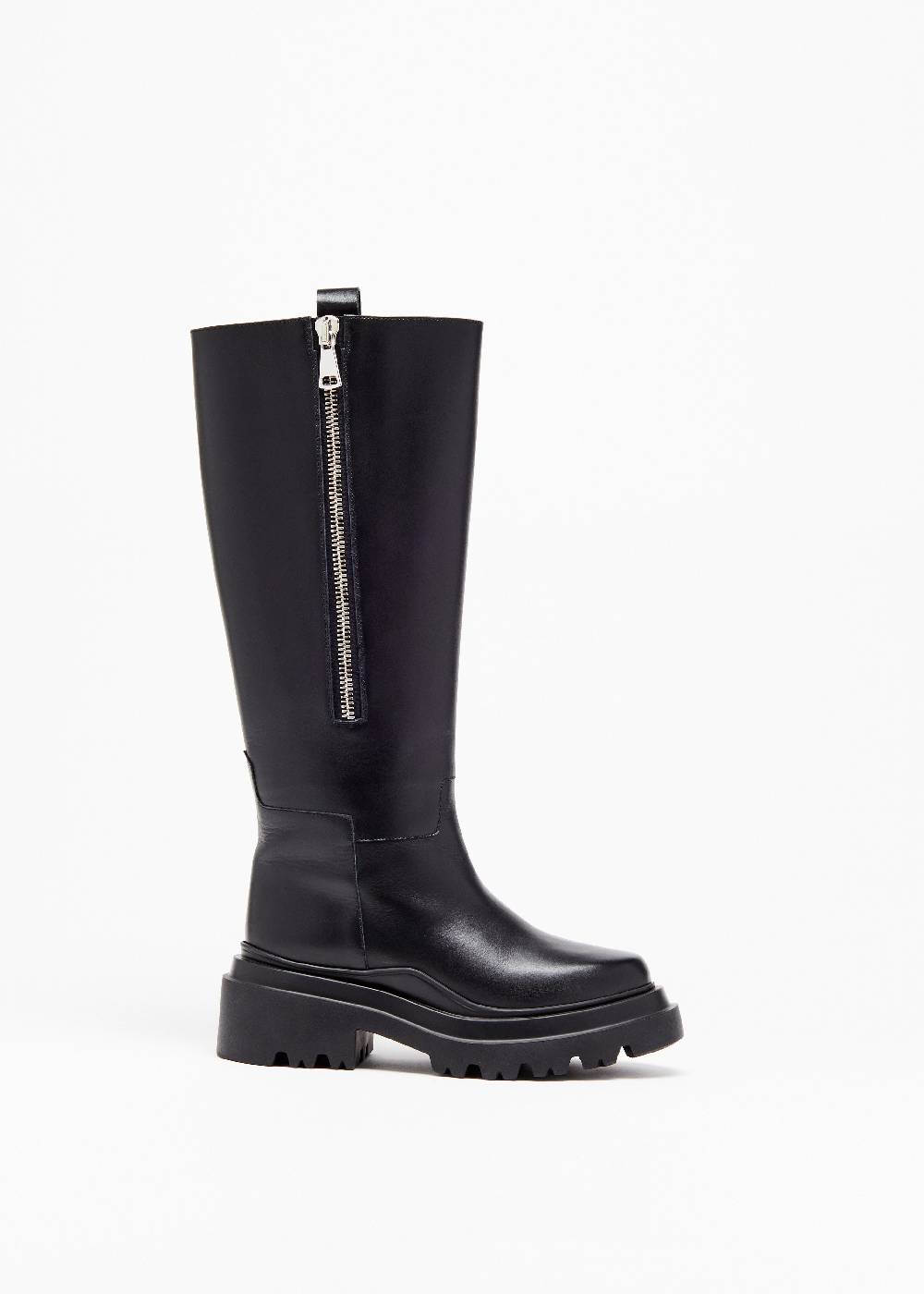 Plan C STIVALI NERI IN PELLE CON SUOLA CHUNKY Hotsell
