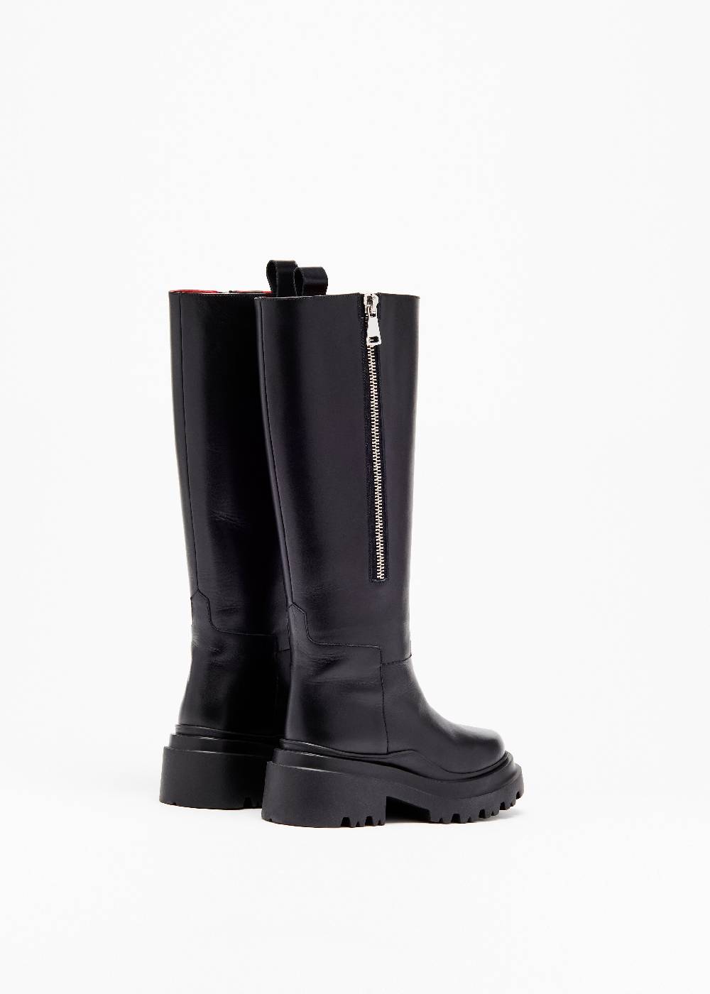 Plan C STIVALI NERI IN PELLE CON SUOLA CHUNKY Hotsell
