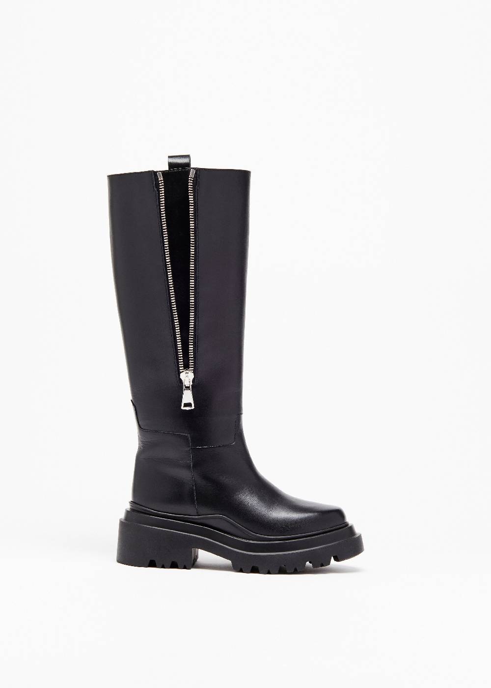 Plan C STIVALI NERI IN PELLE CON SUOLA CHUNKY Hotsell