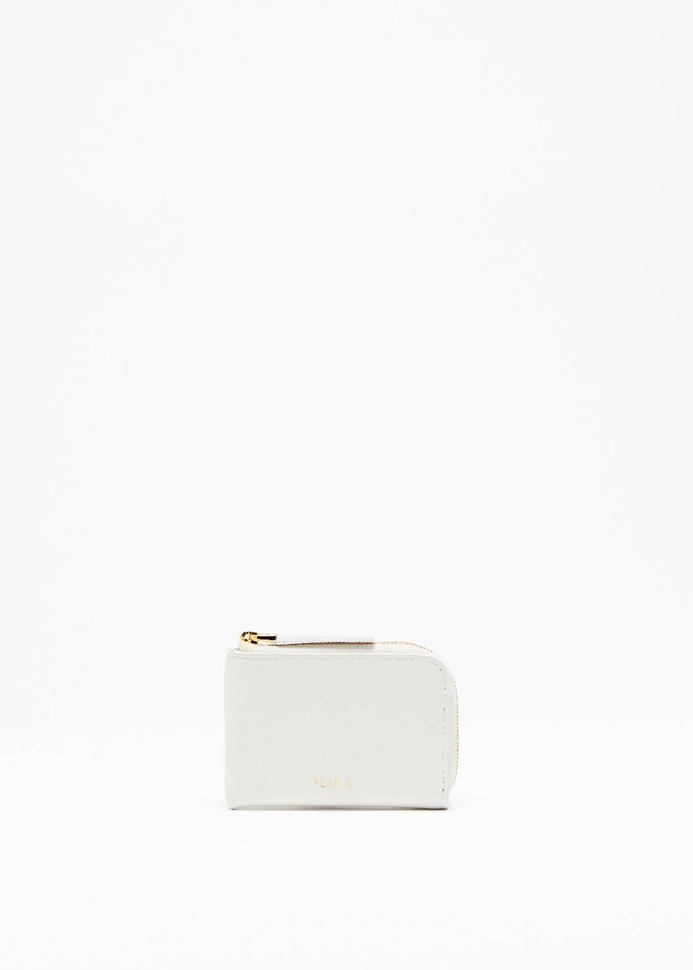 Plan C PORTACARTE BIANCO IN PELLE Vendite Flash