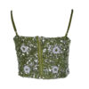 Poems Roma TOP BRETELLINE OLIVE Prezzo Ridotto