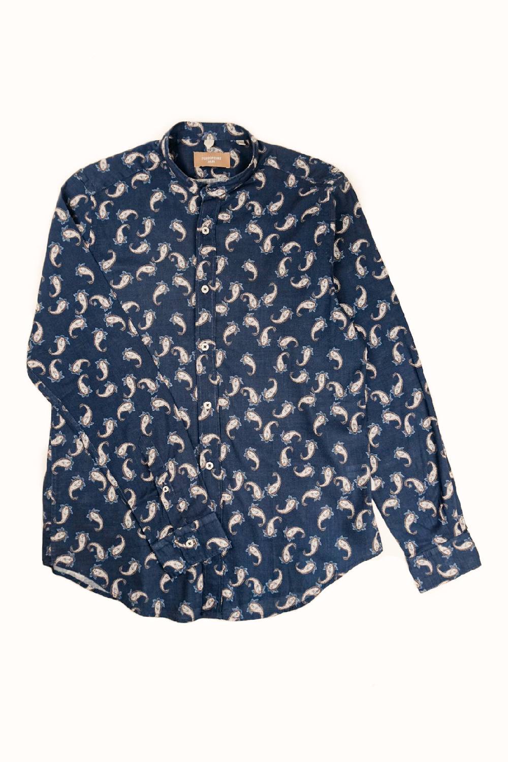Portofiori CAMICIA KOREA FANTASIA MISTO LINO Qualità Garantita