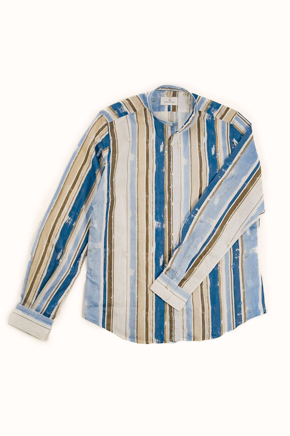 Portofiori CAMICIA FANTASIA MISTO LINO Prezzo Ridotto