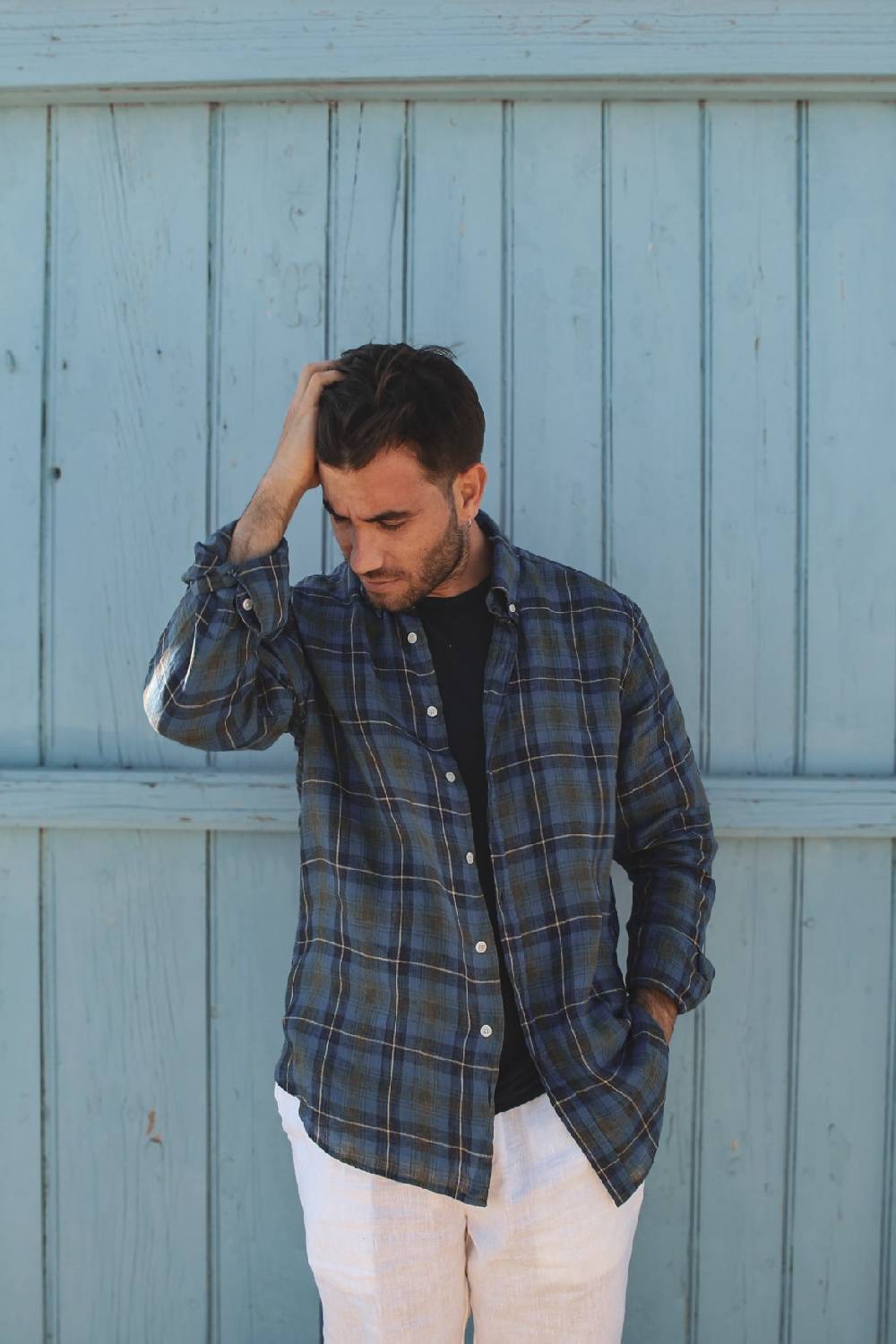 Portofiori CAMICIA FANTASIA MISTO LINO Economico