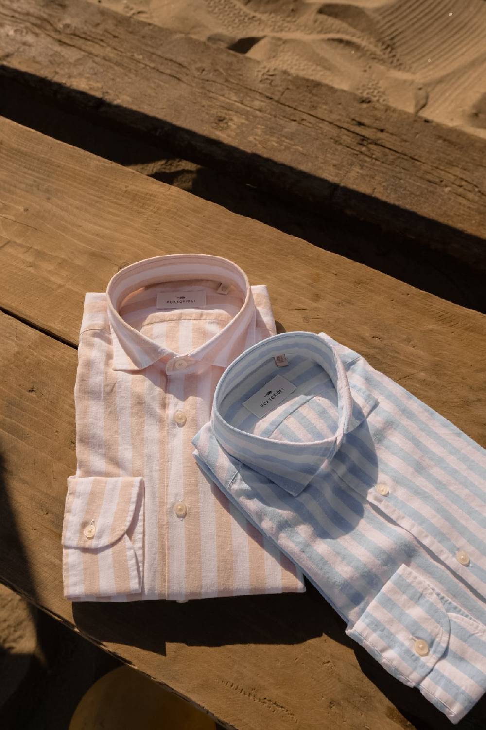 Portofiori CAMICIA RIGATA PURO LINO In Vendita