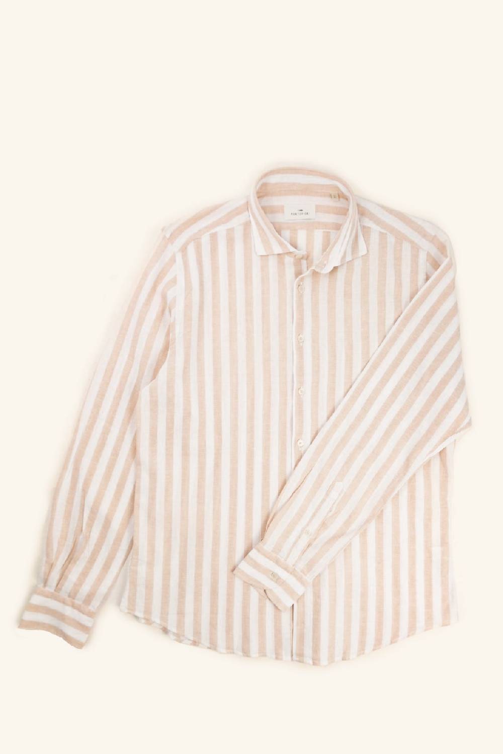 Portofiori CAMICIA RIGATA PURO LINO In Vendita