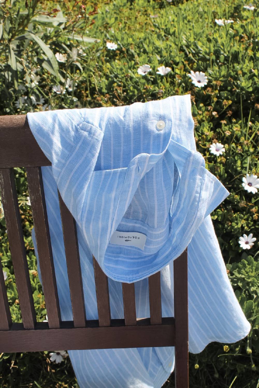 Portofiori CAMICIA RIGATA PURO LINO Saldi