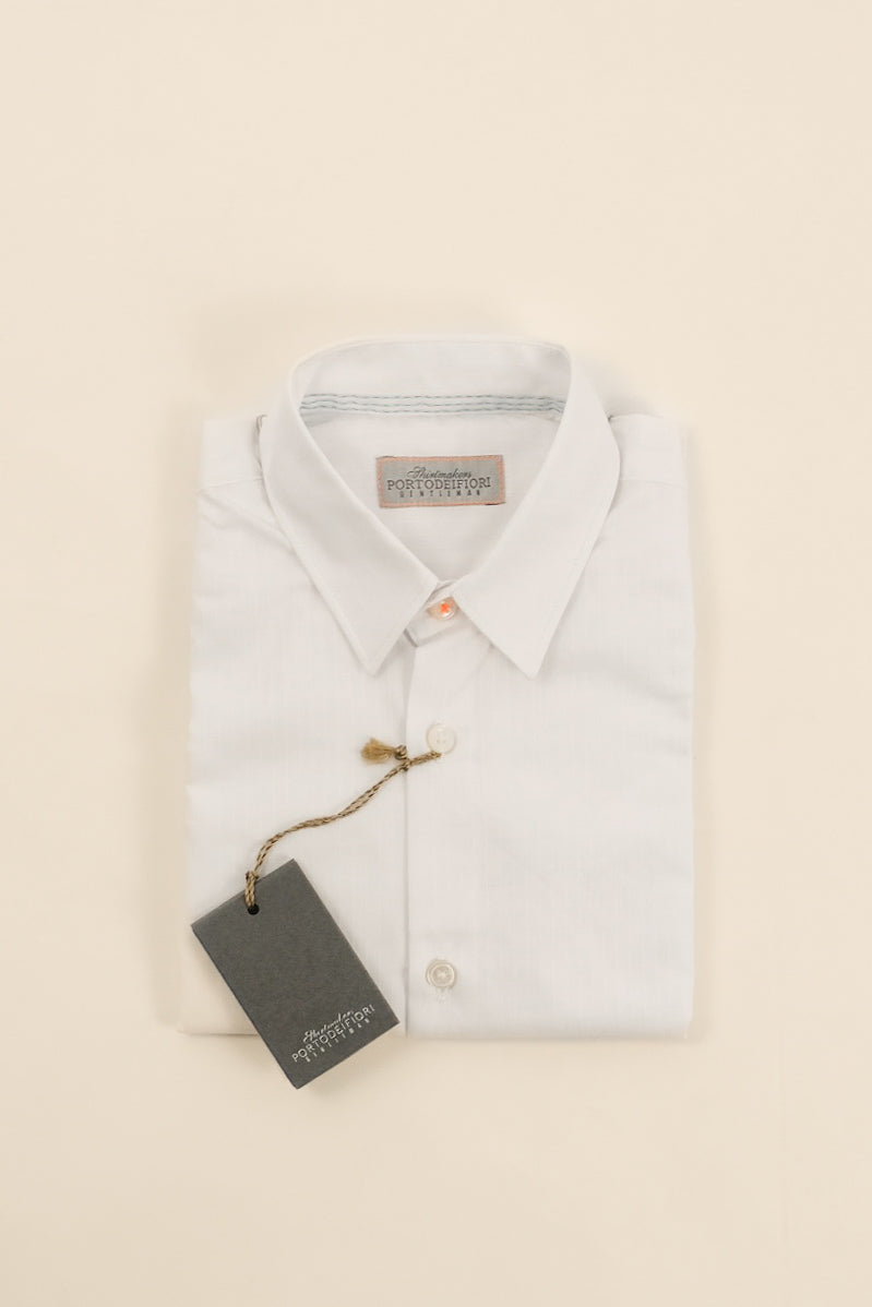 Portofiori CAMICIA BAMBINO COTONE BIANCO Vendita Calda