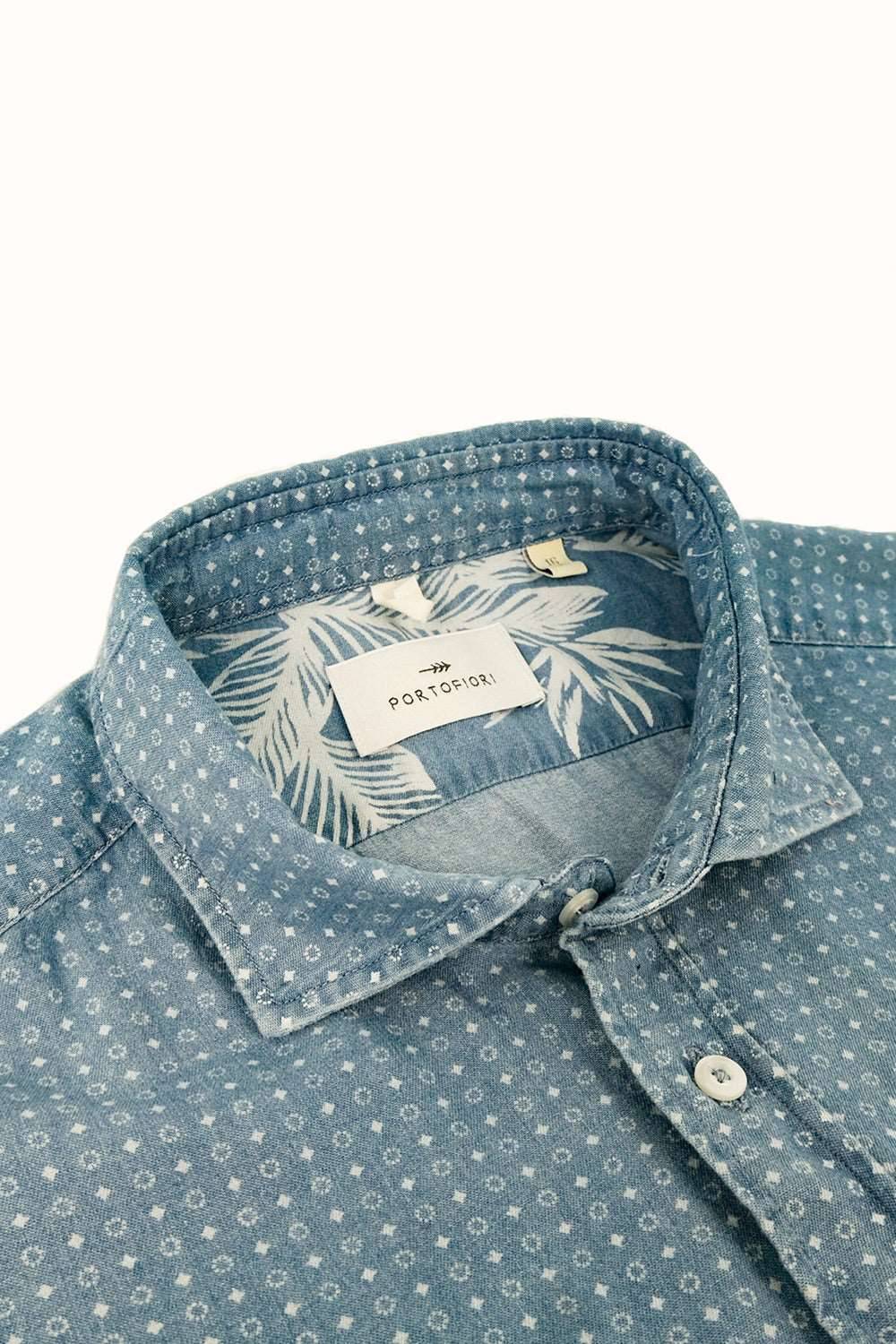 Portofiori CAMICIA DENIM STAMPATA Pezzi Unici