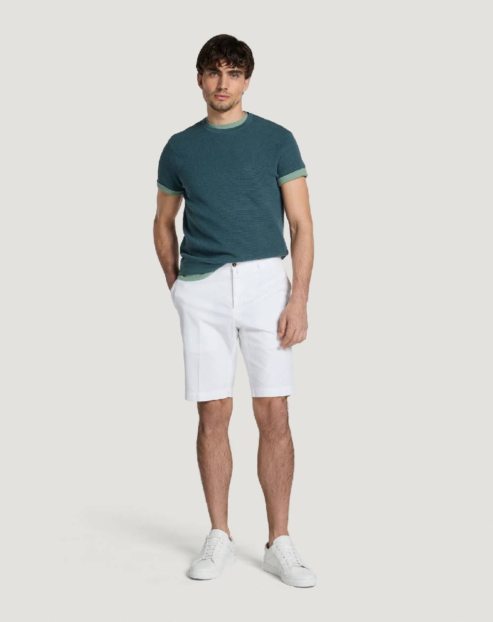 Pt Torino Bermuda in gabardina stretch Pezzi Unici