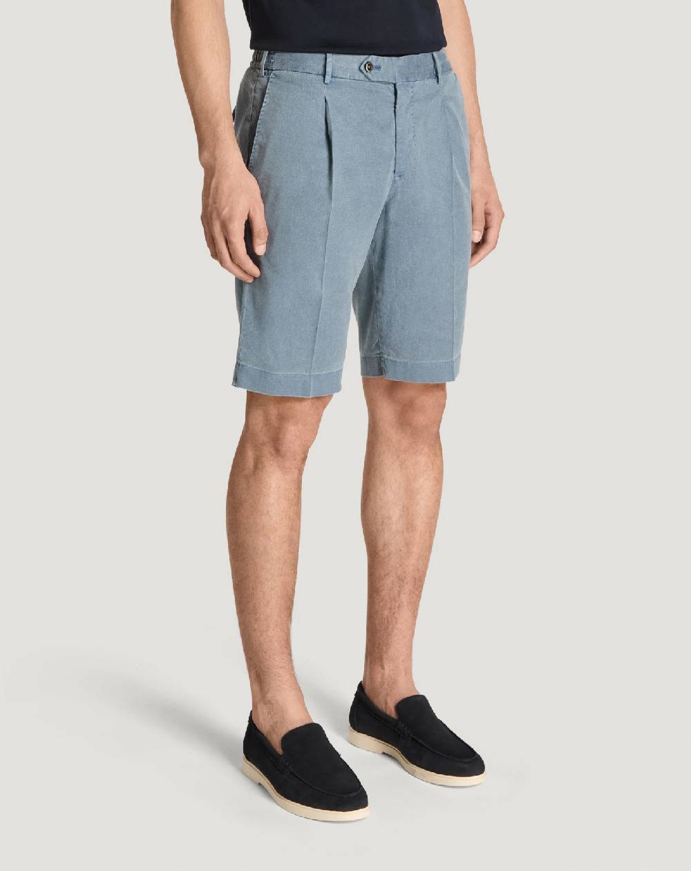 Pt Torino Bermuda in lino stretch délavé Convenienza