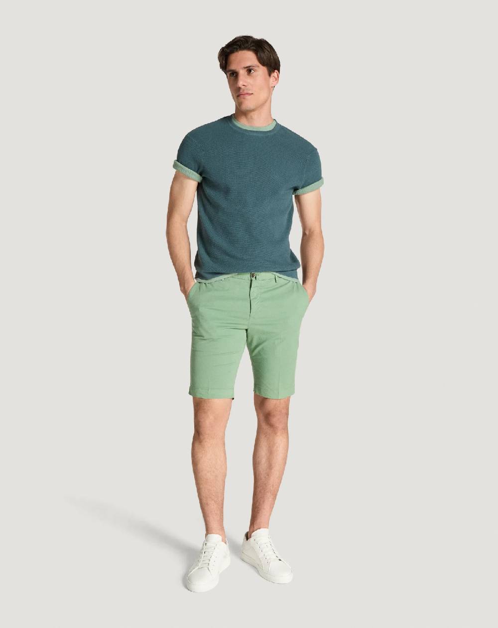 Pt Torino Bermuda in gabardina stretch Presa