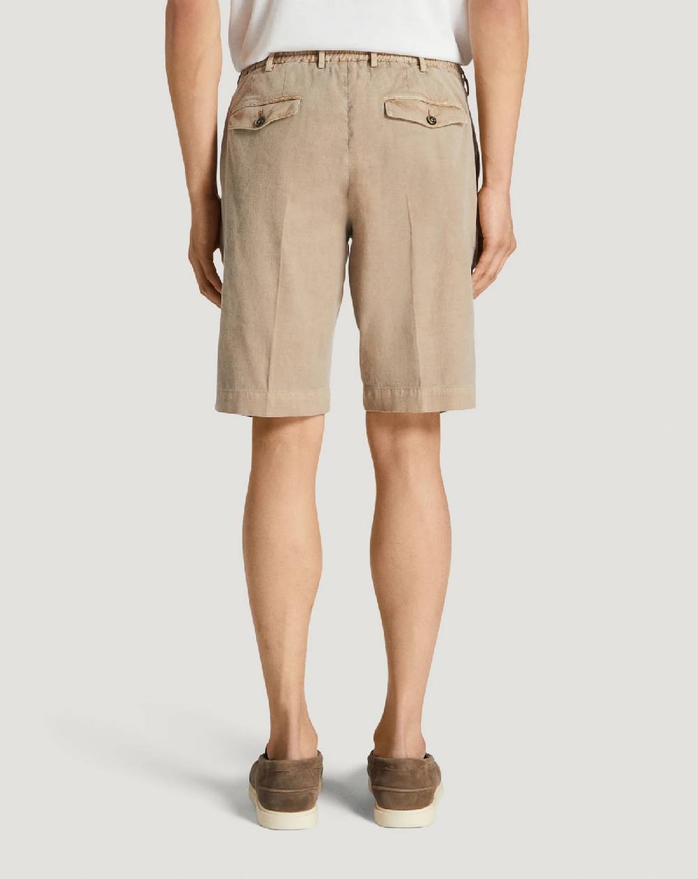 Pt Torino Bermuda in lino stretch délavé Sconto
