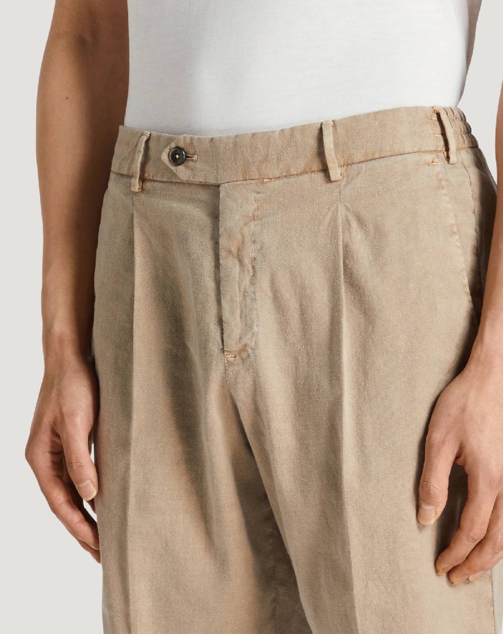 Pt Torino Bermuda in lino stretch délavé Sconto