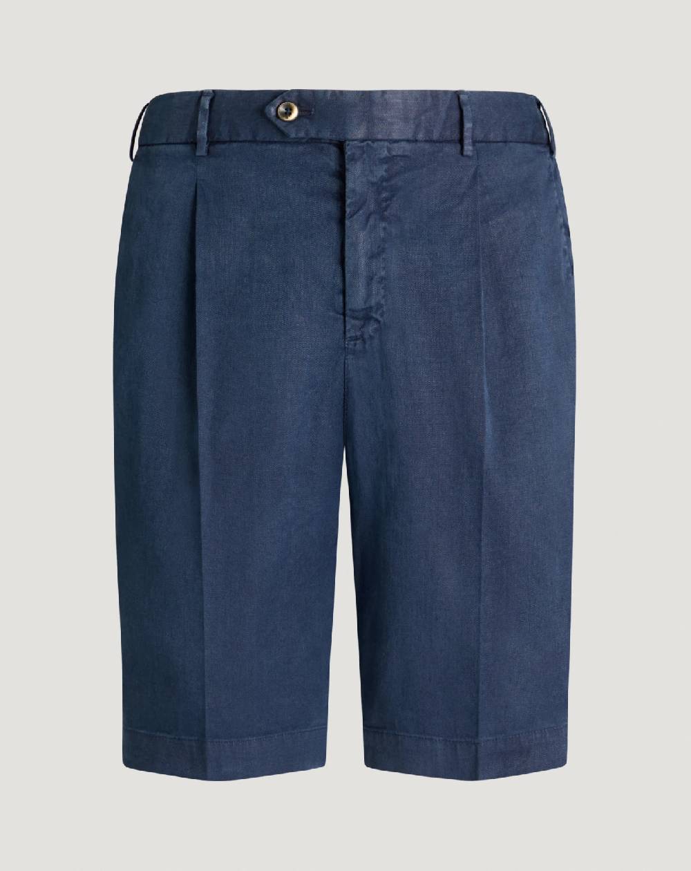 Pt Torino Bermuda in lino stretch délavé