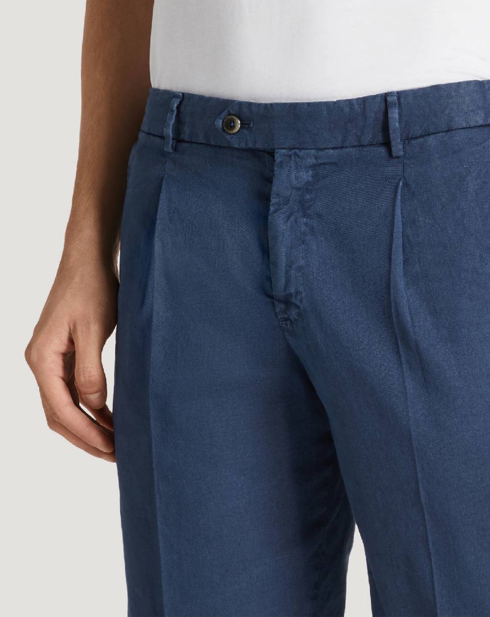 Pt Torino Bermuda in lino stretch délavé Outlet