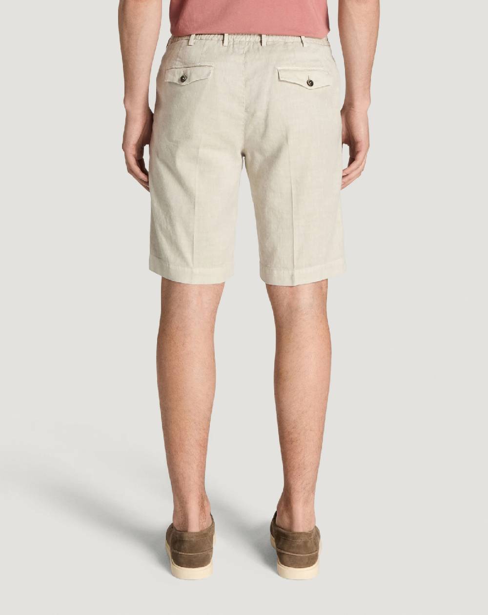 Pt Torino Bermuda in lino stretch délavé In Vendita