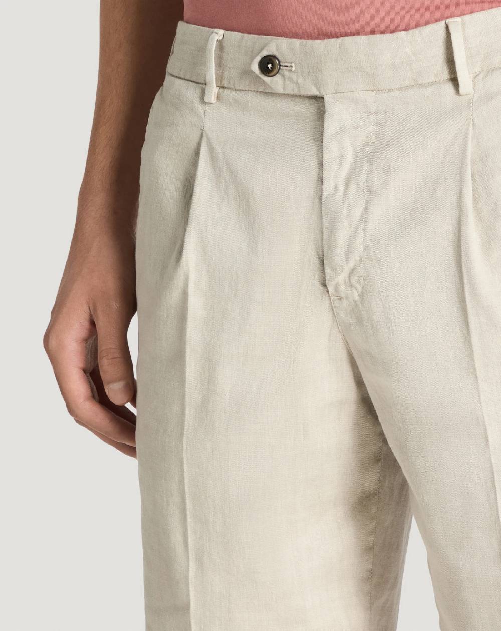 Pt Torino Bermuda in lino stretch délavé In Vendita
