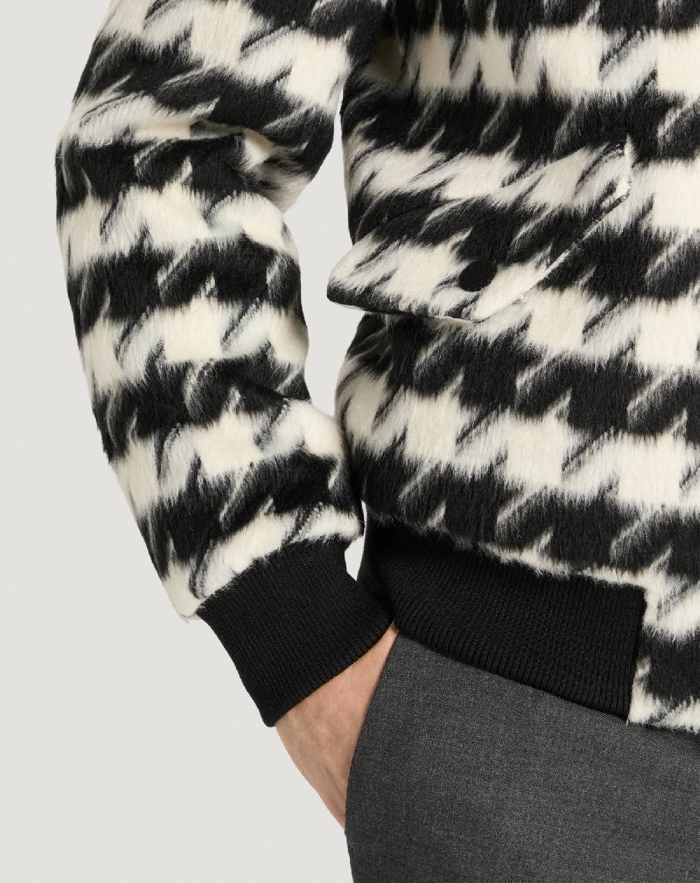 Pt Torino Bomber in velour pied-de-poule In Saldo