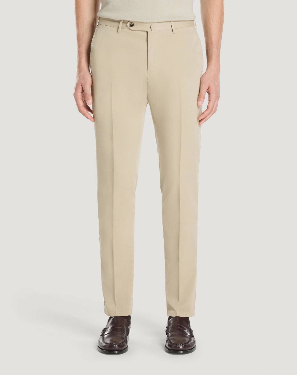 Pt Torino Pantaloni Slim in cotone batavia Italia