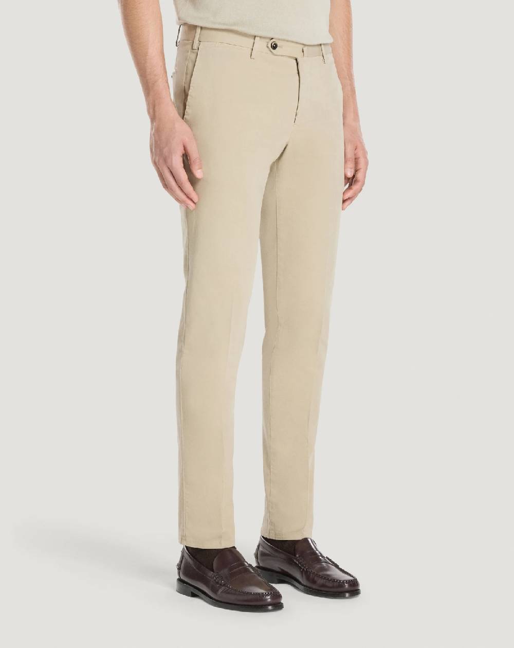 Pt Torino Pantaloni Slim in cotone batavia Italia