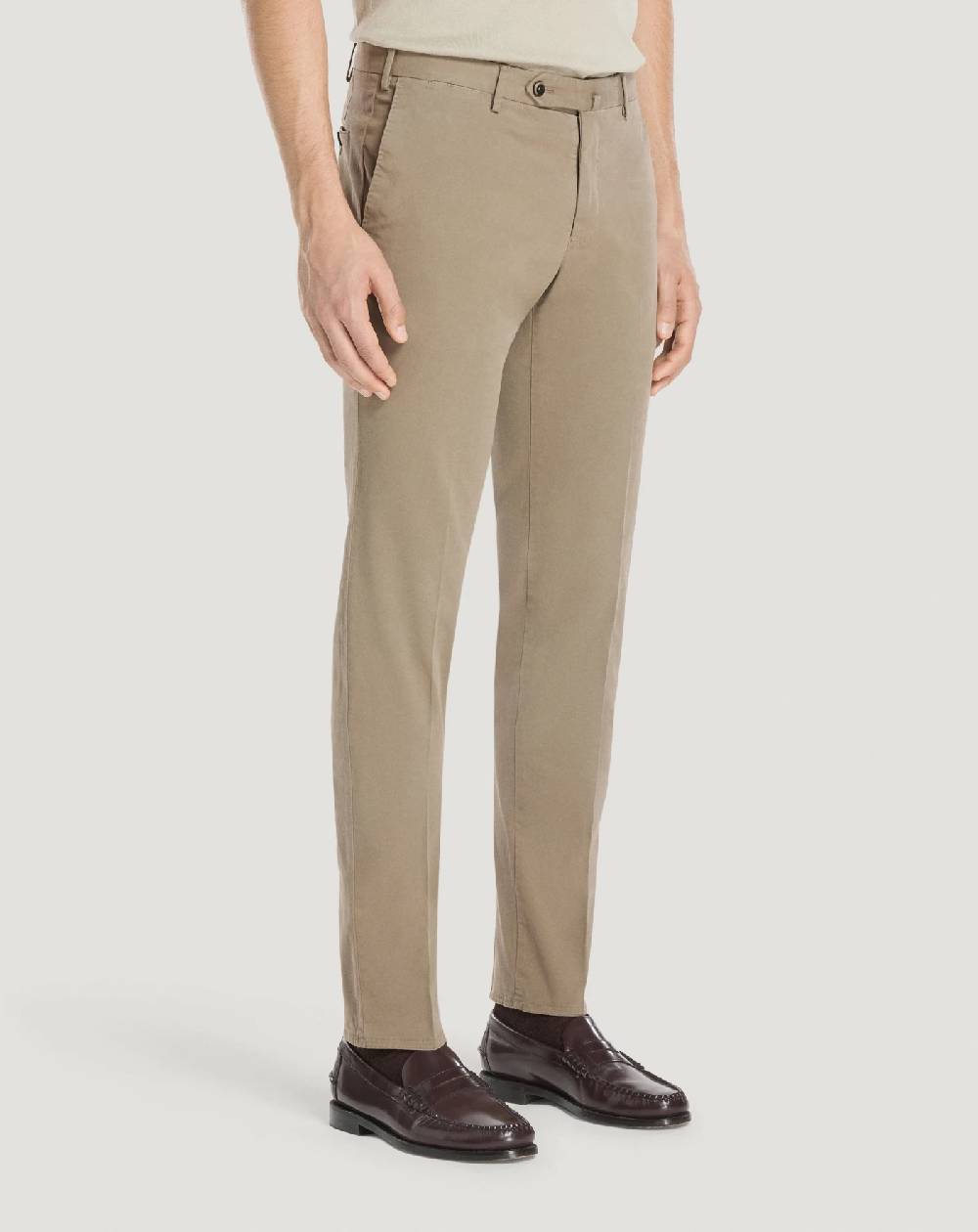 Pt Torino Pantaloni Slim in cotone batavia Nuovo