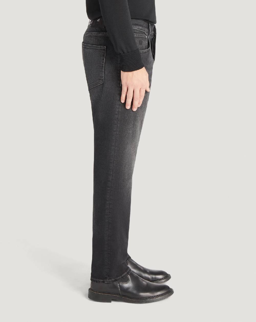 Pt Torino Jeans Breakbeat in black denim double Sottocosto