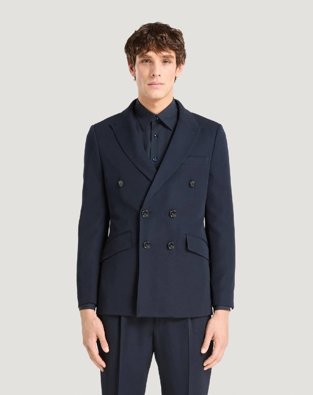 Pt Torino Blazer in lana granité Sconto