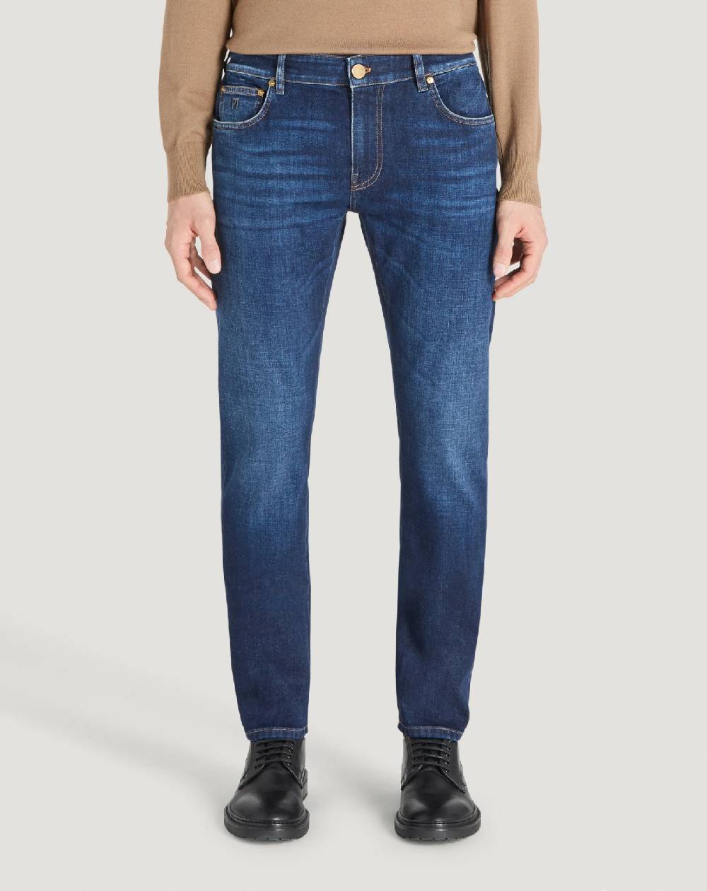 Pt Torino Jeans Swing in denim di cotone stretch In Vendita