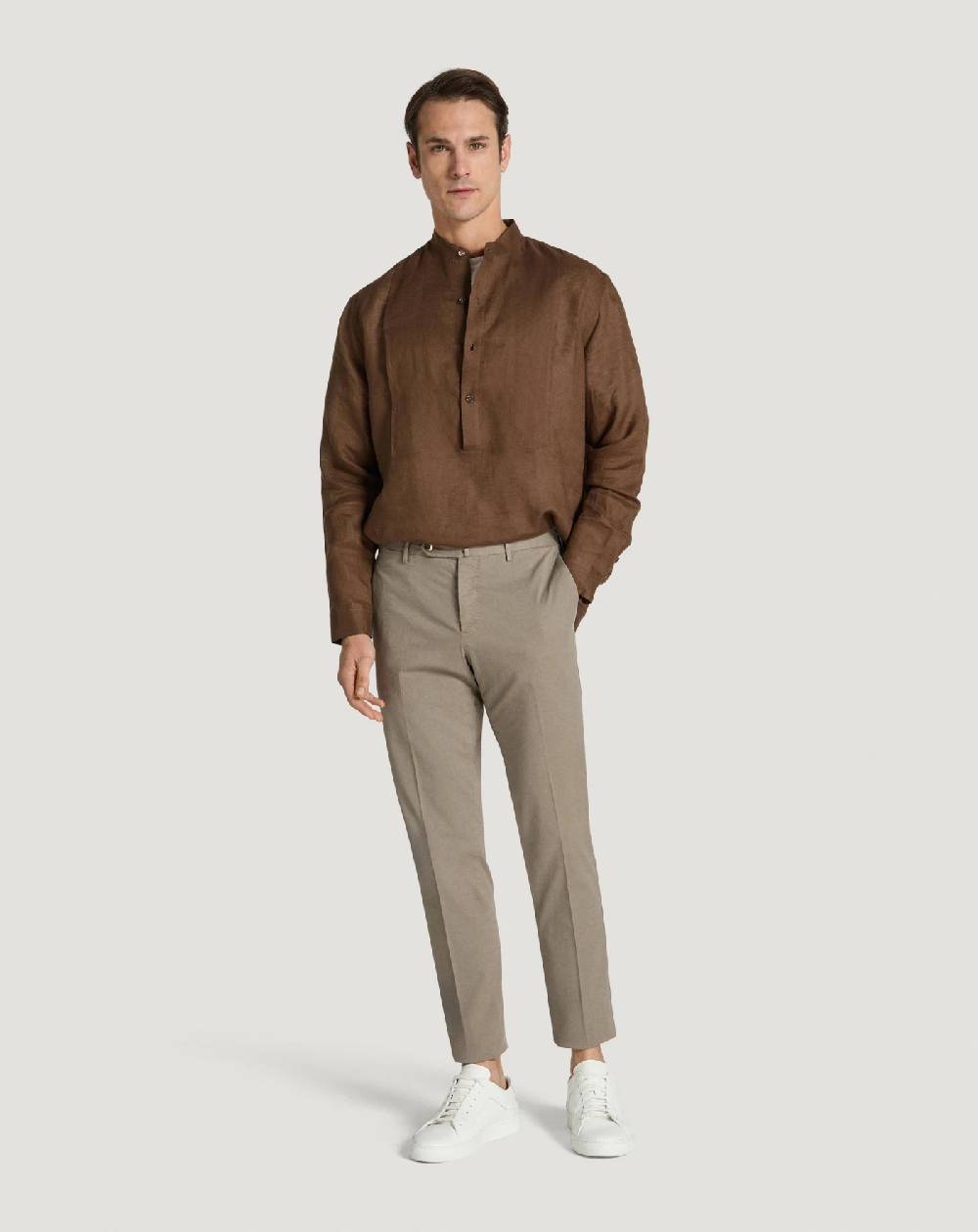 Pt Torino Camicia in lino Convenienza
