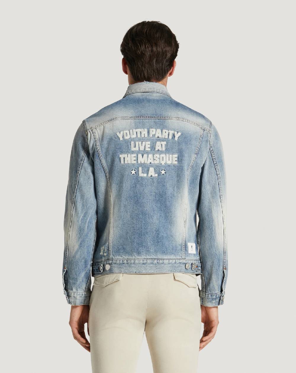 Pt Torino Giacca in denim con ricamo Sconto