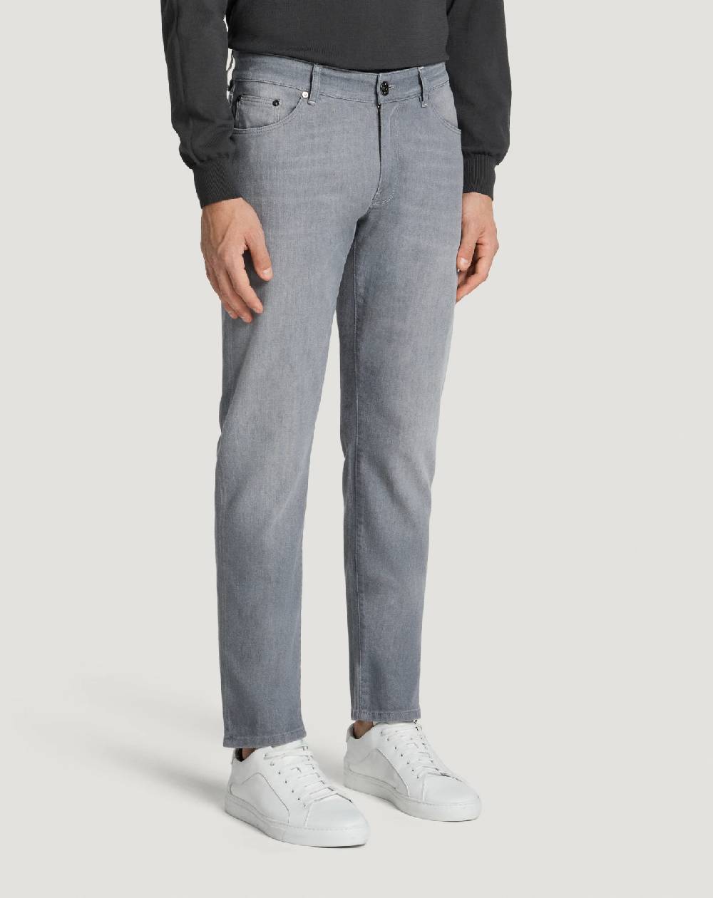 Pt Torino Jeans Swing in light grey denim Saldi Di Fabbrica