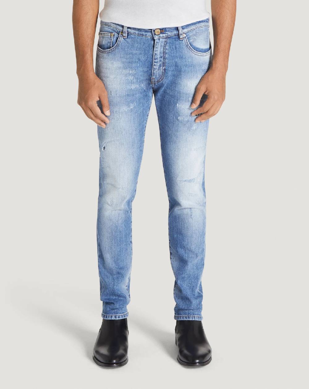 Pt Torino Jeans Rock in denim organico stretch 2025