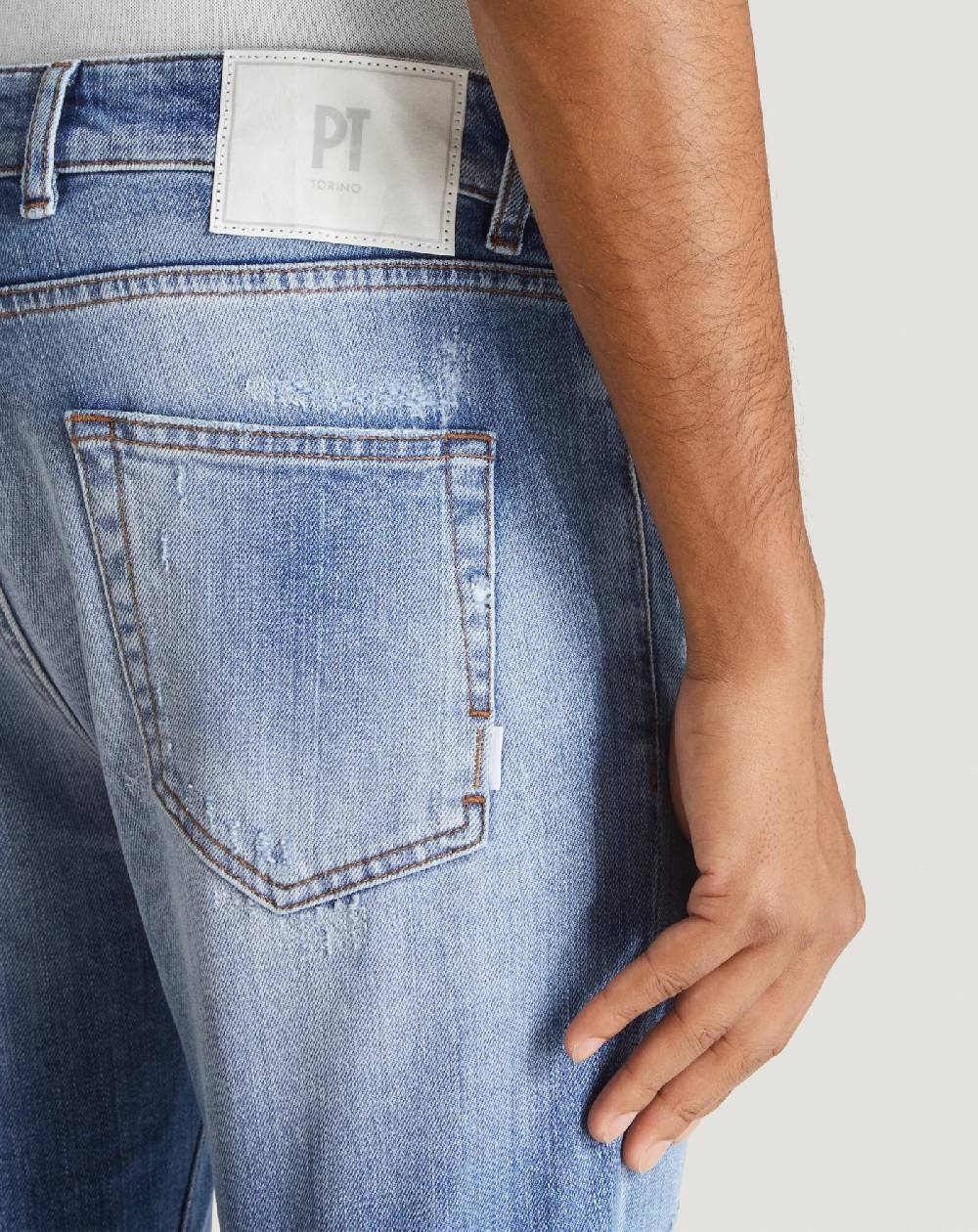 Pt Torino Jeans Rock in denim organico stretch 2025