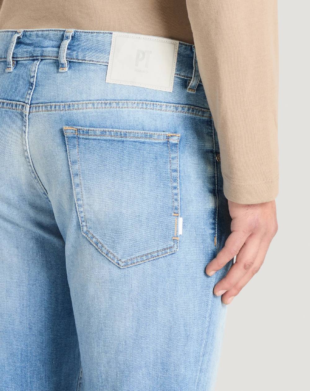 Pt Torino Jeans Reggae in denim soft touch Qualità