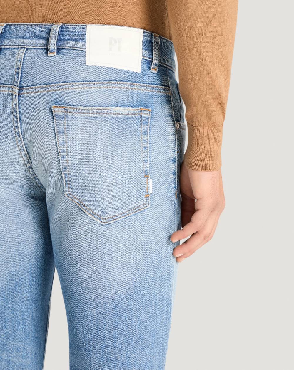 Pt Torino Jeans Reggae in denim stretch indigo Spedizione Gratuita