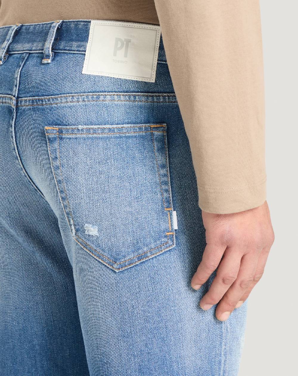 Pt Torino Jeans Reggae in denim stretch indigo Negozi Online