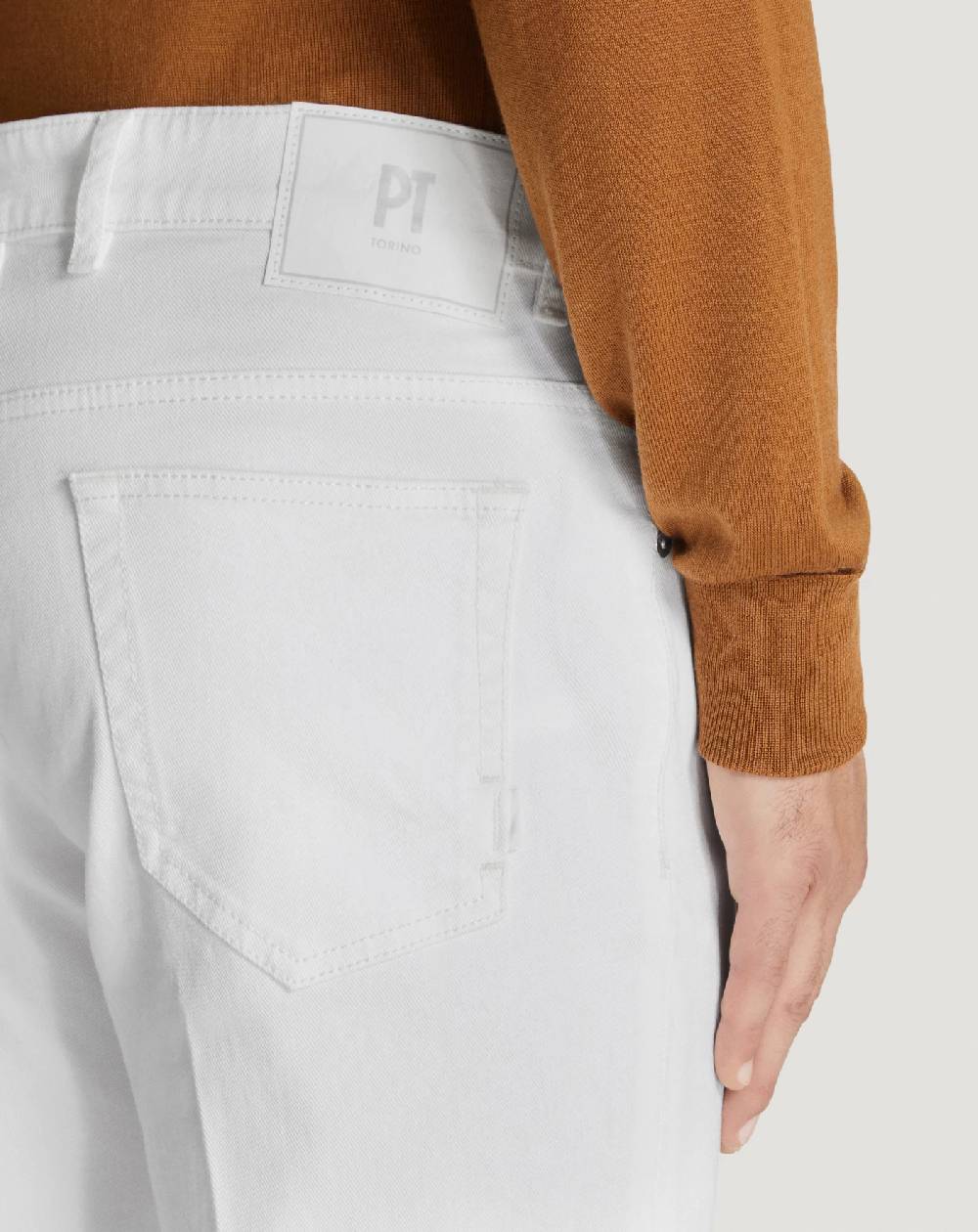Pt Torino Jeans Reggae in denim superwhite Consegna Veloce